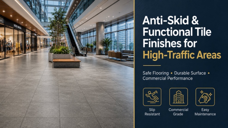 Anti-Skid & Functional Tile Finishes for High-Traffic Areas