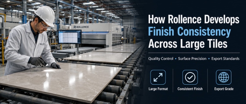 How Rollence Develops Finish Consistency Across Large Tiles
