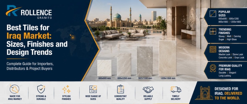 Best Tiles for Iraq Market: Sizes, Finishes and Design Trends