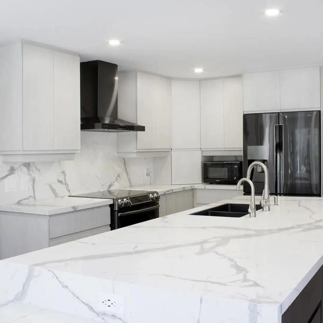 Statuario Marble Tiles in the Kitchen